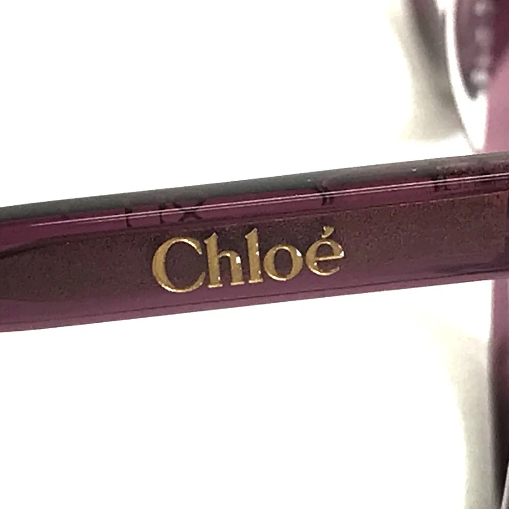 Chloe Eyeglasses Frames CH0313O 004 Shiny Purple Square Full Rim 54-16-140
